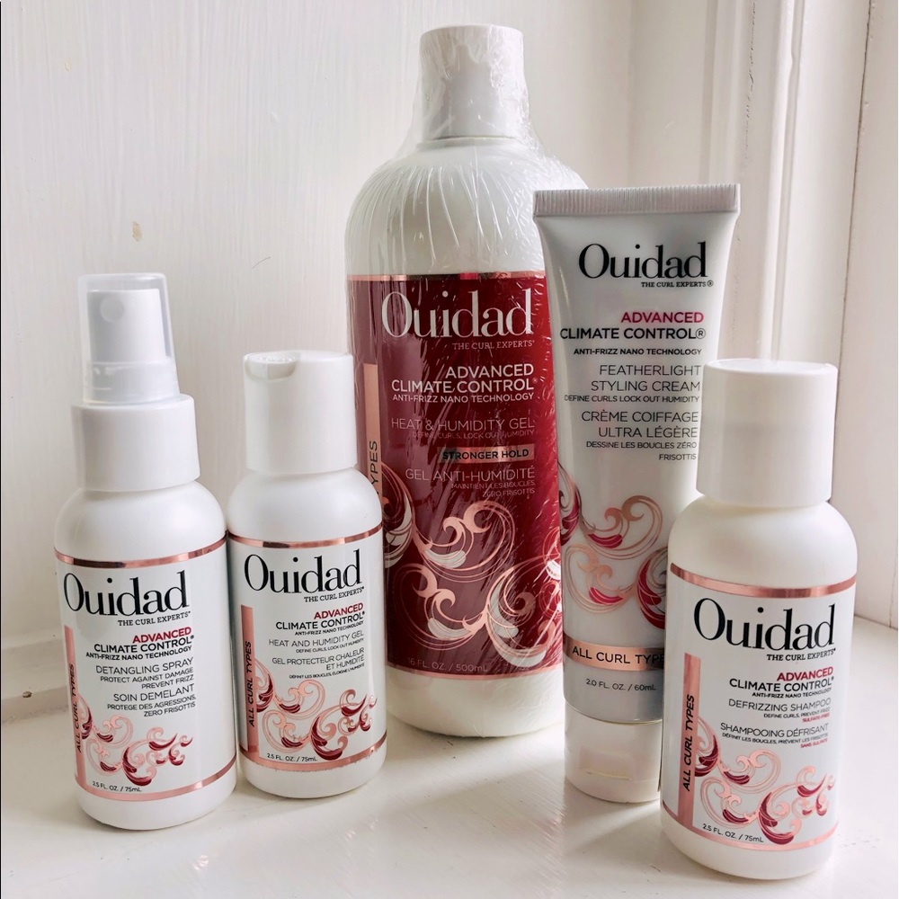 NEW Ouidad Advanced Climate Control gel, styling cream, shampoo, spray bundle
